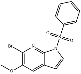 1-(Phenylsulphonyl)-6-broMo-5-Methoxy-7-azaindole 结构式
