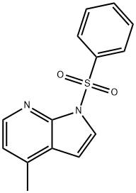 4-甲基-1-(苯磺酰基)-1H-吡咯并[2,3-B]吡啶 结构式