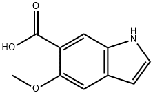 5-甲氧基-1H-吲哚-6-羧酸 结构式