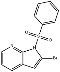 1-(Phenylsulphonyl)-2-broMo-7-azaindole 结构式