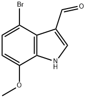 4-溴-7-甲氧基-1H-吲哚-3-甲醛 结构式