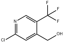 2-氯-5-(三氟甲基)-4-吡啶甲醇 结构式