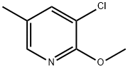 3-氯-2-甲氧基-5-甲基吡啶 结构式