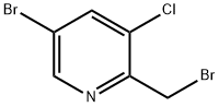 5-溴-2-(溴甲基)-3-氯吡啶 结构式