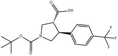 (3R,4S)-1-(tert-Butoxycarbonyl)-4-(4-(trifluoromethyl)phenyl)pyrrolidine-3-carboxylic acid