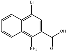 1-氨基-4-溴-2-萘酸 结构式