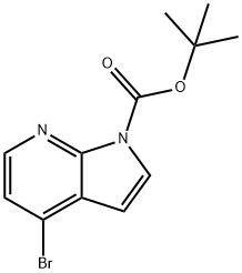 4-溴-1H-吡咯并[2,3-B]吡啶-1-羧酸叔丁酯 结构式