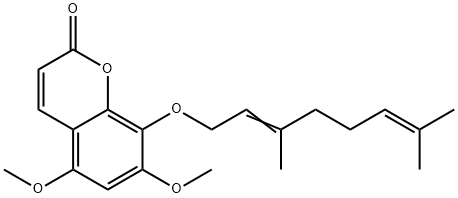 8-香叶基氧基-5,7-二甲氧基香豆素 结构式