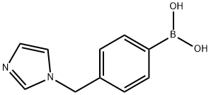 4-[(1-咪唑基)甲基]苯硼酸 结构式