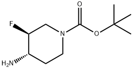 (3S,4S)-4-氨基-1-叔丁氧羰基-3-氟 结构式
