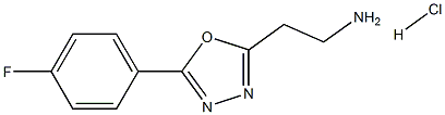 5-(4-氟苯基)-1,3,4-恶二唑-2-乙胺盐酸盐 结构式