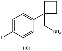 [1-(4-Fluorophenyl)cyclobutyl]MethanaMine, HCl 结构式
