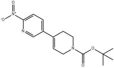 6-硝基-3',6'-二氢-[3,4'-联吡啶]-1'(2'H)-羧酸叔丁酯 结构式