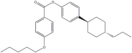 4-(戊氧基)苯甲酸 4-(反式-4-丙基环己基)苯基酯 结构式