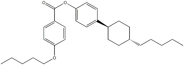 4-(戊氧基)苯甲酸 4-(反式-4-戊基环己基)苯基酯 结构式