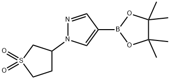 1-(Tetrahydro-1,1-dioxido-3-thienyl)-4-(4,4,5,5-tetraMethyl-1,3,2-dioxaborolan-2-yl)-1H-pyrazole 结构式