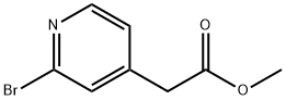 2-(2-溴-4-吡啶基)乙酸甲酯 结构式