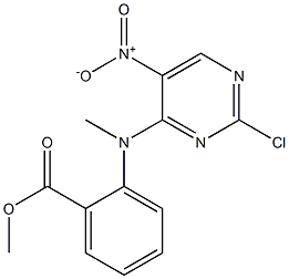 Methyl 2-((2-chloro-5-nitropyriMidin-4-yl)(Methyl)aMino)benzoate 结构式