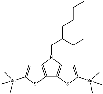 4-(2-乙基己基)-2,6-双(三甲基甲锡基)-4H-噻吩并[3,2-B:2',3'-D]吡咯 结构式
