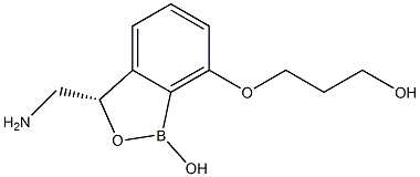 3-[[(3S)-3-(氨基甲基)-1,3-二氢-1-羟基-2,1-苯并氧杂硼戊环-7-基]氧基]-1-丙醇盐酸盐 结构式