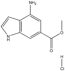 4-氨基-6-吲哚甲酸甲酯盐酸盐 结构式