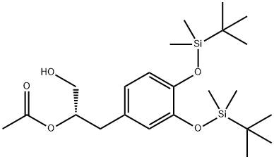 (2S)-[3,4-Bis[[(1,1-diMethylethyl)diMethylsilyl]oxy]phenyl]-1,2-propanediol 结构式