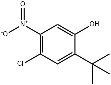2-(叔丁基)-4-氯-5-硝基苯酚 结构式