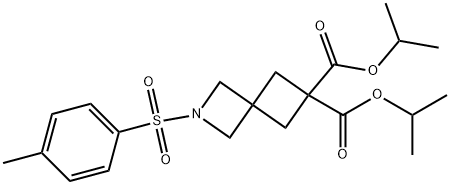 2-Azaspiro[3.3]heptane-6,6-dicarboxylic acid, 2-[(4-Methylphenyl)sulfonyl]-, 6,6-bis(1-Methylethyl) ester 结构式