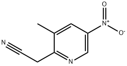 2-(3-甲基-5-硝基吡啶-2-基)乙腈 结构式