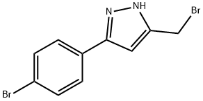 3-对溴苯基-5-溴甲基-1H-吡唑 结构式