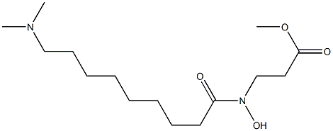 N-(9-二甲基氨基-1-氧代壬基)-N-羟基-Β-丙氨酸甲酯 结构式