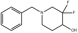 1-benzyl-3,3-difluoropiperidin-4-ol 结构式