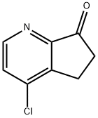 4-氯-5,6-二氢-7H-环戊烷[B]吡啶-7-酮 结构式