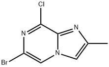 6-溴-8-氯-2-甲基咪唑并[1,2-A]吡嗪 结构式