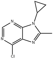6-Chloro-9-cyclopropyl-8-Methyl-9H-purine 结构式