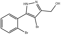 3-邻溴苯基-4-溴-5-羟甲基-1H-吡唑 结构式