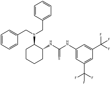 N-[(1R,2R)-2-[二(苯基甲基)氨基]环己基]-N'-[3,5-双(三氟甲基)苯基]硫脲 结构式
