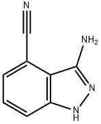3-氨基-4-氰基-1H-吲唑 结构式