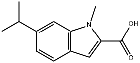 1-Methyl-6-(1-Methylethyl)-1H-indole-2-carboxylic Acid 结构式