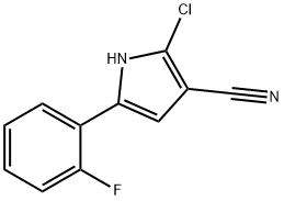 2-氯-5-（2-氟苯基）-1H-吡咯-3-甲腈 结构式