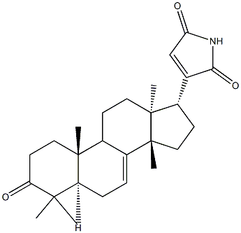 3-[(5ALPHA,13ALPHA,14BETA,17ALPHA)-4,4,14-三甲基-3-氧代雄甾-7-烯-17-基]-1H-吡咯-2,5-二酮 结构式