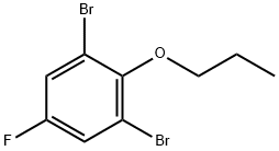 2,6-二溴-4-氟-1-正丙氧基苯 结构式