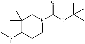 1-BOC-4-METHYLAMINO-3,3-DIMETHYLPIPERIDINE 结构式