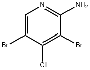 3,5-二溴-4-氯吡啶-2-胺 结构式