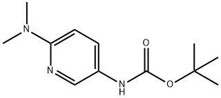 (6-(二甲基氨基)吡啶-3-基)氨基甲酸叔丁酯 结构式