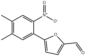 5-(4,5-二甲基-2-硝基苯基)呋喃-2-甲醛 结构式