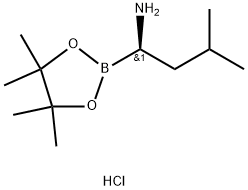 (R)-(1-氨基-3-甲基丁基)硼酸频哪醇酯盐酸盐 结构式