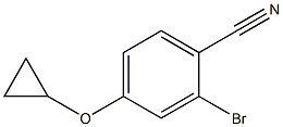 2-溴-4-(环丙氧基)苄腈 结构式