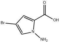 1-氨基-4-溴-1H-吡咯-2-羧酸 结构式