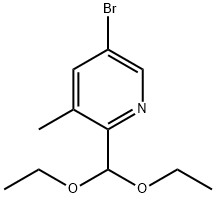 5-BROMO-2-(DIETHOXYMETHYL)-3-METHYLPYRIDINE 结构式